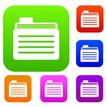 File folder set collection イラスト素材