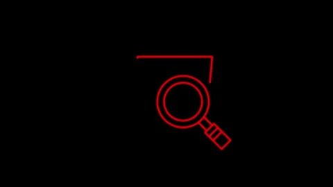 File folder sign. Glowing neon Folder icon isolated on black background. vi.. Stock Footage 304023588