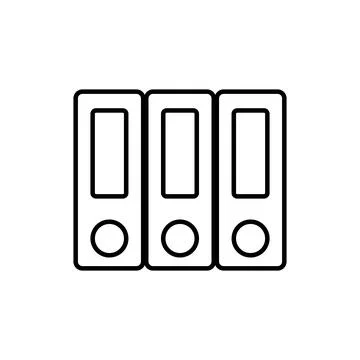 File Folder Thin Line Vector Icon Stock Illustration