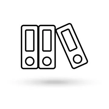 File Folder Thin Line Vector Design Icon Stock Illustration