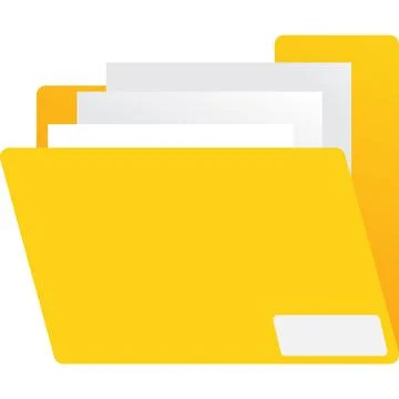 File folder vector icon document on computer Stock Illustration