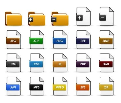 File Folder Web Icon Design Stock Illustration