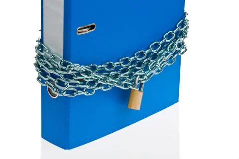 File folders with chain Stock Photos