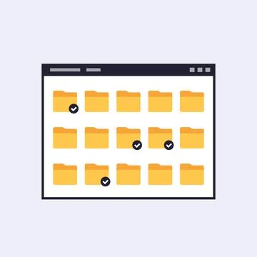 File folders vector ui design Stock Illustration