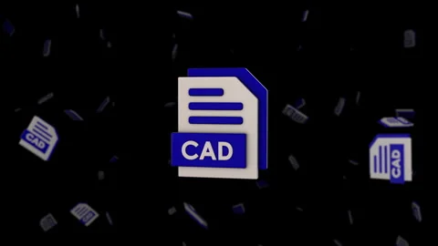 File Format 3D Icon - CAD Stock Footage 259414293
