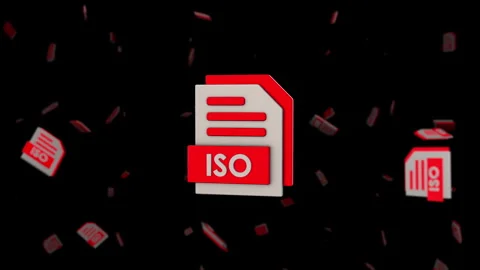 File Format 3D Icon - ISO Stock Footage 259414561