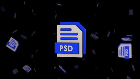File Format 3D Icon - PSD Stock Footage 259414752