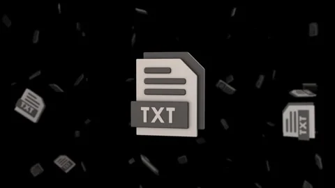 File Format 3D Icon - TXT Stock Footage 259414796