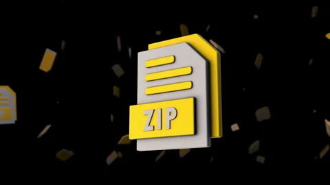 File Format 3D Icon - ZIP Stock Footage 259414811