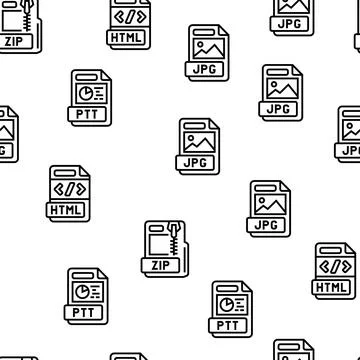 File format document vector seamless pattern Illustrazione stock