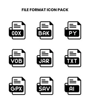 File Format DuoTone UI Icons Pack Illustrazione stock