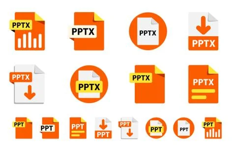 File format extensions icons. Collection of vector icons. 스톡 일러스트