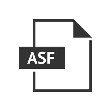 File format icon in black and white. Stock Illustration