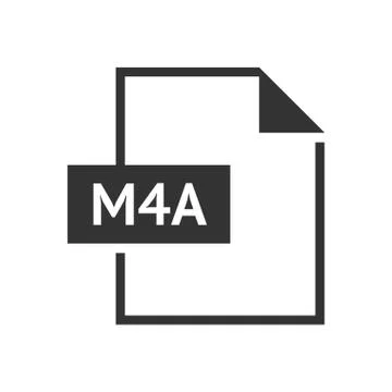 File format icon in black and white. Stock Illustration