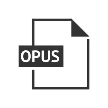 File format icon in black and white. Stock Illustration