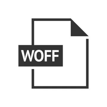 File format icon in black and white. Stock Illustration