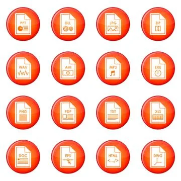 File format icons vector set Stockillustratie