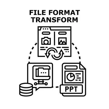 File format transforming data archiving and digital content management イラスト素材