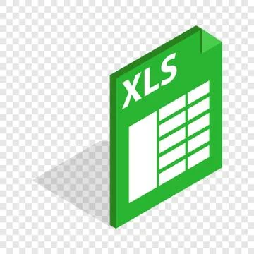 File format xls isometric icon Stock Illustration