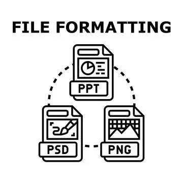 File formatting concept for digital document information イラスト素材