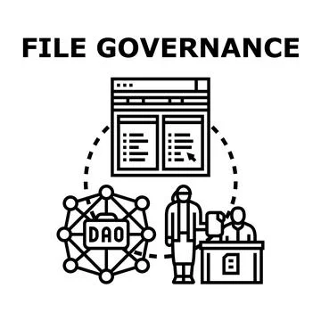 File governance managing data access and distributed control イラスト素材
