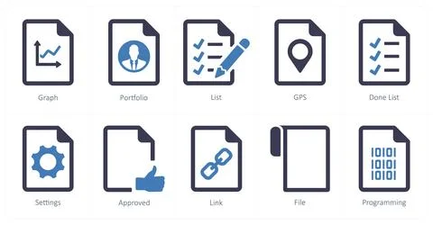 File as graph, portfolio, list Stock-Illustration