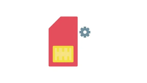 A file graphic displaying a gear and a yellow button, representing options .. Stock Footage 333102637