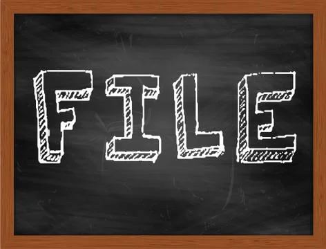 FILE  hand writing text on black chalkboard Stock Illustration