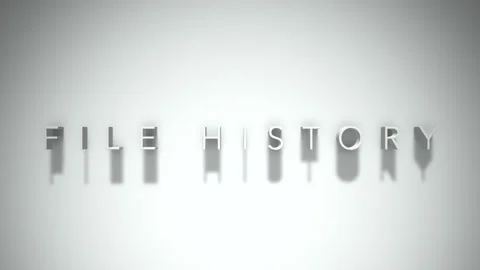File history 3D title animation white text on a white background Stock Footage 299368854