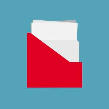 File holder binder design vector flat icon. Archive sheet stationary data pap 스톡 일러스트