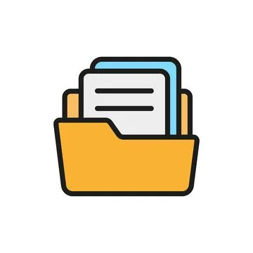 File holder icon vector design templates simple and modern Illustrazione stock