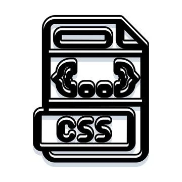 File icon displaying css code for web development Stockillustratie