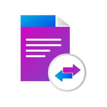 File icon. file with data transfer icon. gradient style vector icon 스톡 일러스트