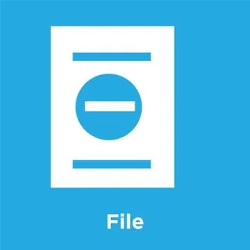 File icon isolated on blue background Illustrazione stock