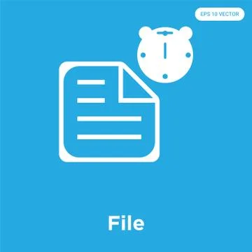File icon isolated on blue background Grats Stockgrafik