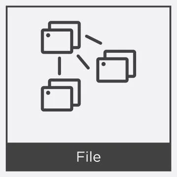 File icon isolated on white background Grats Stockgrafik