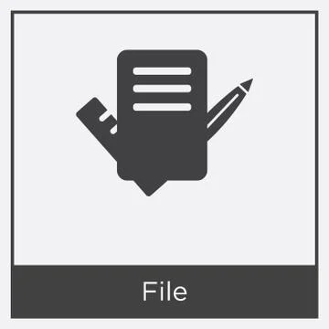 File icon isolated on white background Free Stock Illustration