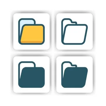 File icon for mobile, web, and presentation with flat color vector illustrato Ilustración de archivo