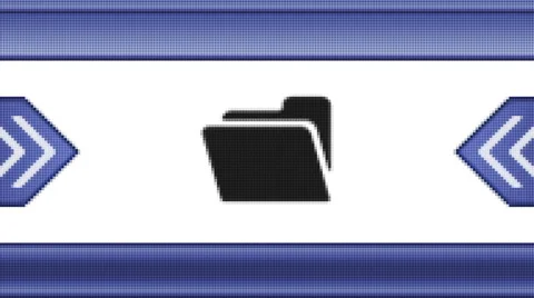 File icon on a pixel screen. Seamless. Video stock 52723396