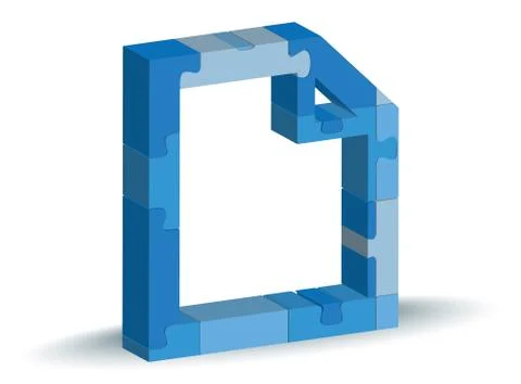 File icon in puzzle Stock Illustration