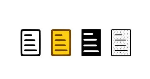  File icon set in different styles. Document symbol vector illustration is... Stock Photos