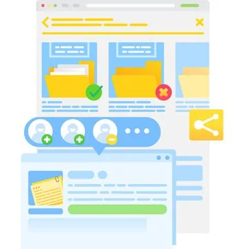 File icon share important folder info vector Stock Illustration