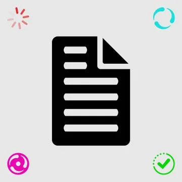 File icon stock vector illustration flat design Stock Illustration