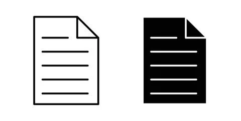 File icon symbol. Vector illustration pack in black color. Stock-Illustration