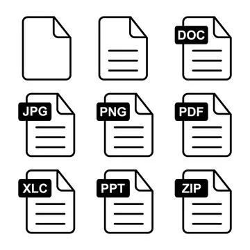 File, icon vector. Illustrazione stock
