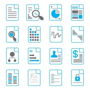 File icons Stock Illustration