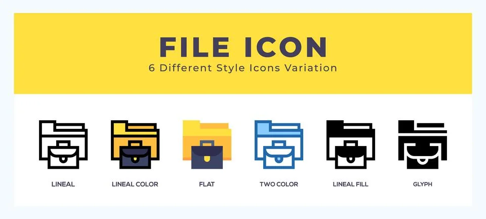 File icons set of simple vector illustration. 库存插图