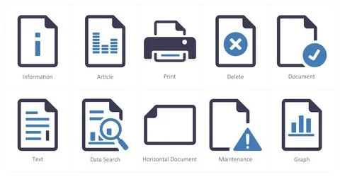 File as information, article, print Stock Illustration