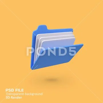 File isolated 3d render icon illustration Modello PSD