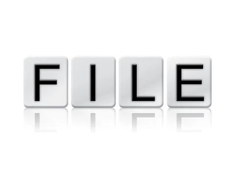 File Isolated Tiled Letters Concept and Theme 스톡 일러스트